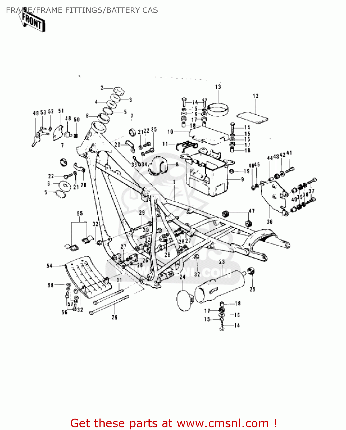 FRAME/FRAME FITTINGS/BATTERY CAS F11B 1975 USA