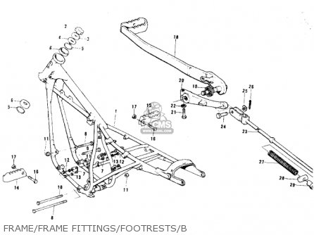FRAME/FRAME FITTINGS/FOOTRESTS/B - F11B 1975 USA