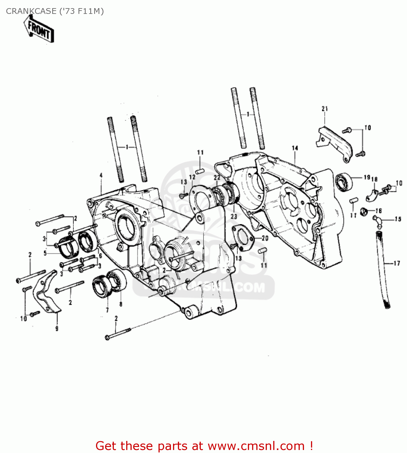 CRANKCASE ('73 F11M) F11M 1973 USA