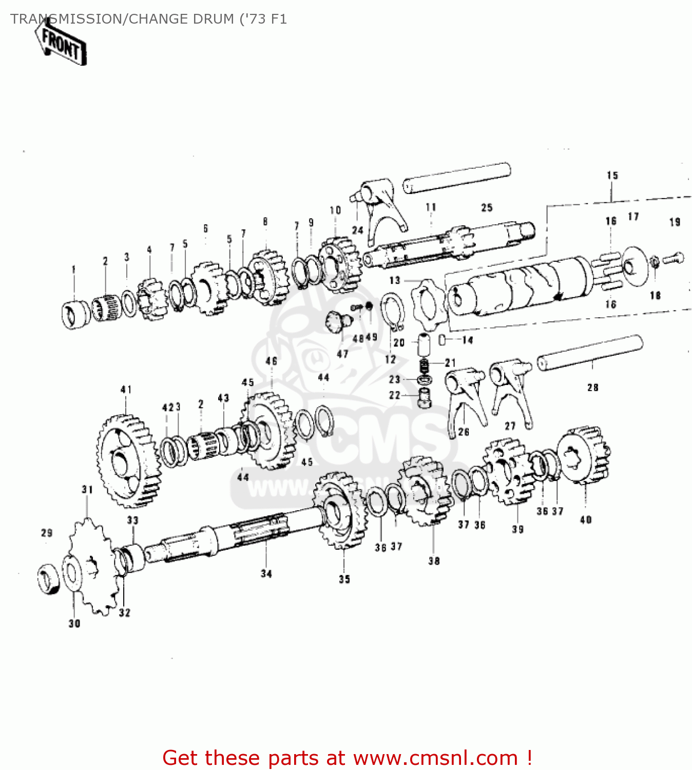 TRANSMISSION/CHANGE DRUM ('73 F1 F11M 1973 USA