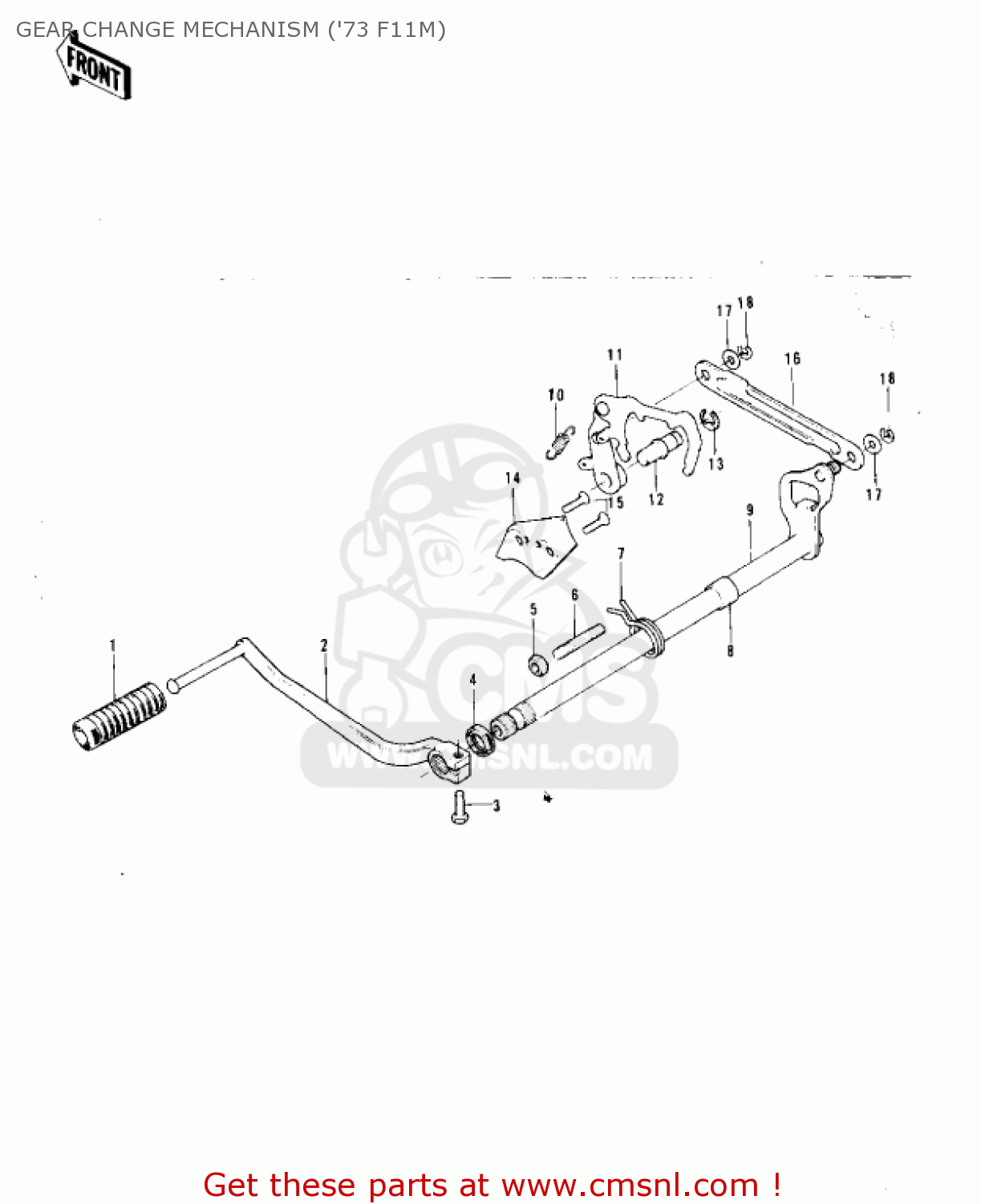 GEAR CHANGE MECHANISM ('73 F11M) F11M 1973 USA