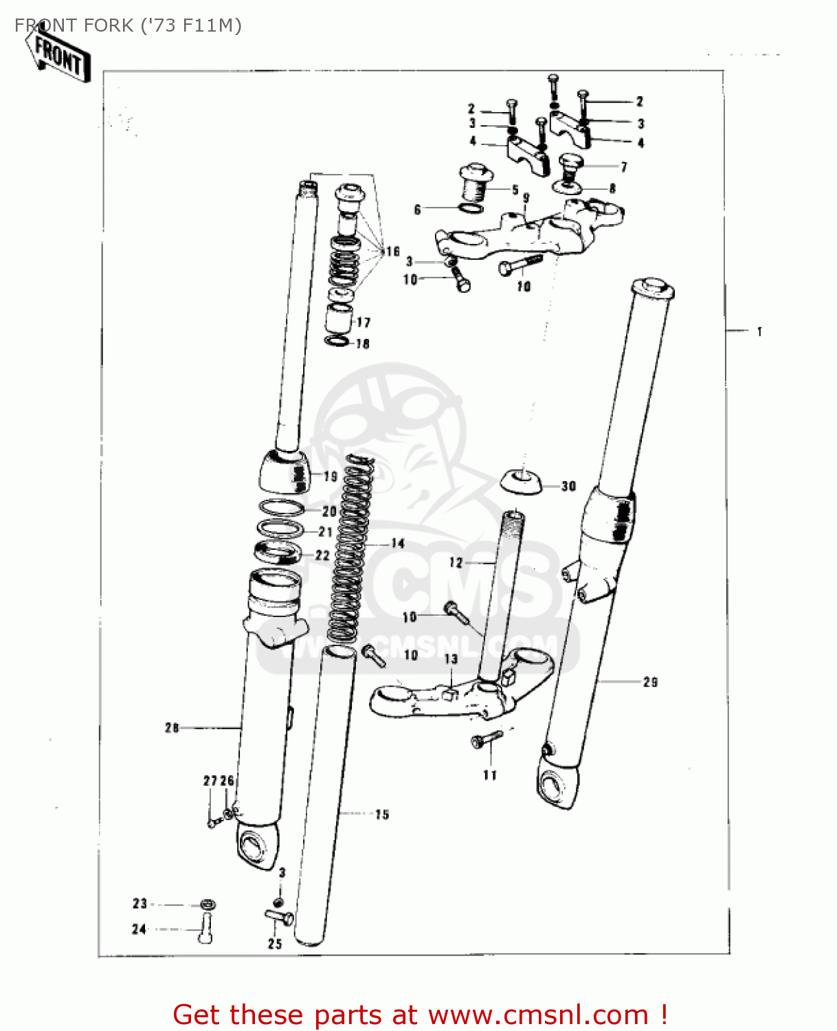 FRONT FORK ('73 F11M) F11M 1973 USA