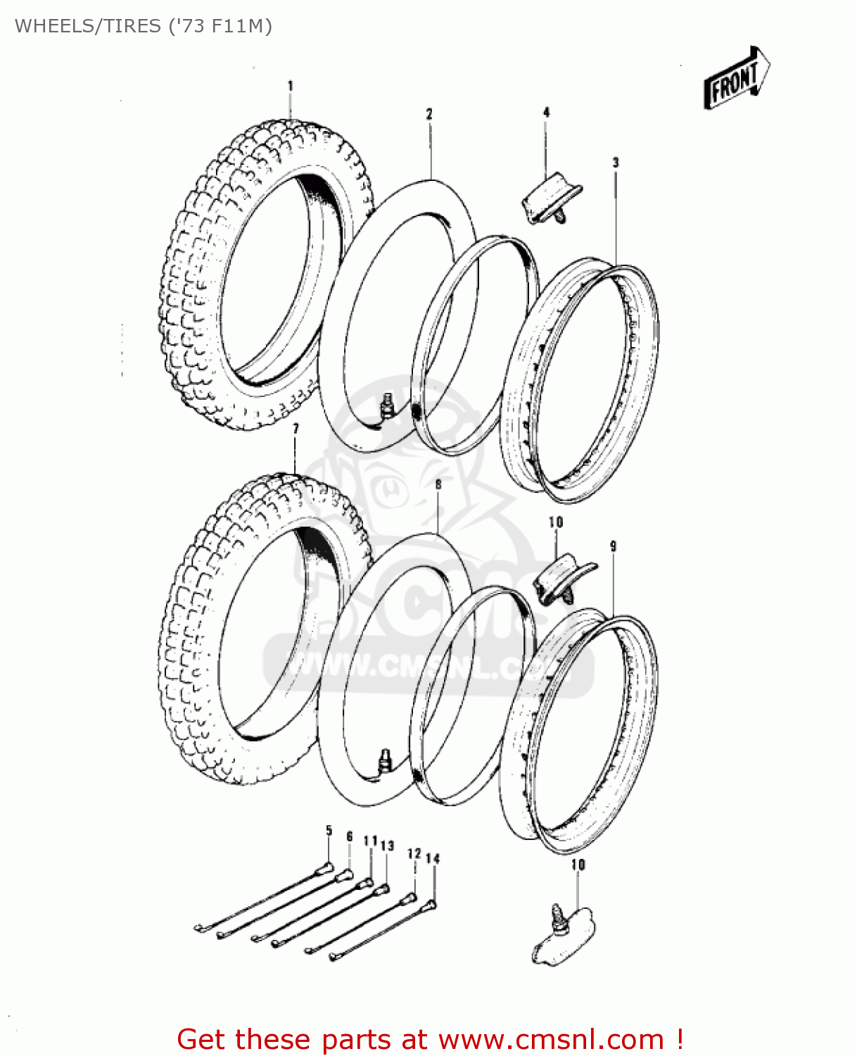 WHEELS/TIRES ('73 F11M) F11M 1973 USA