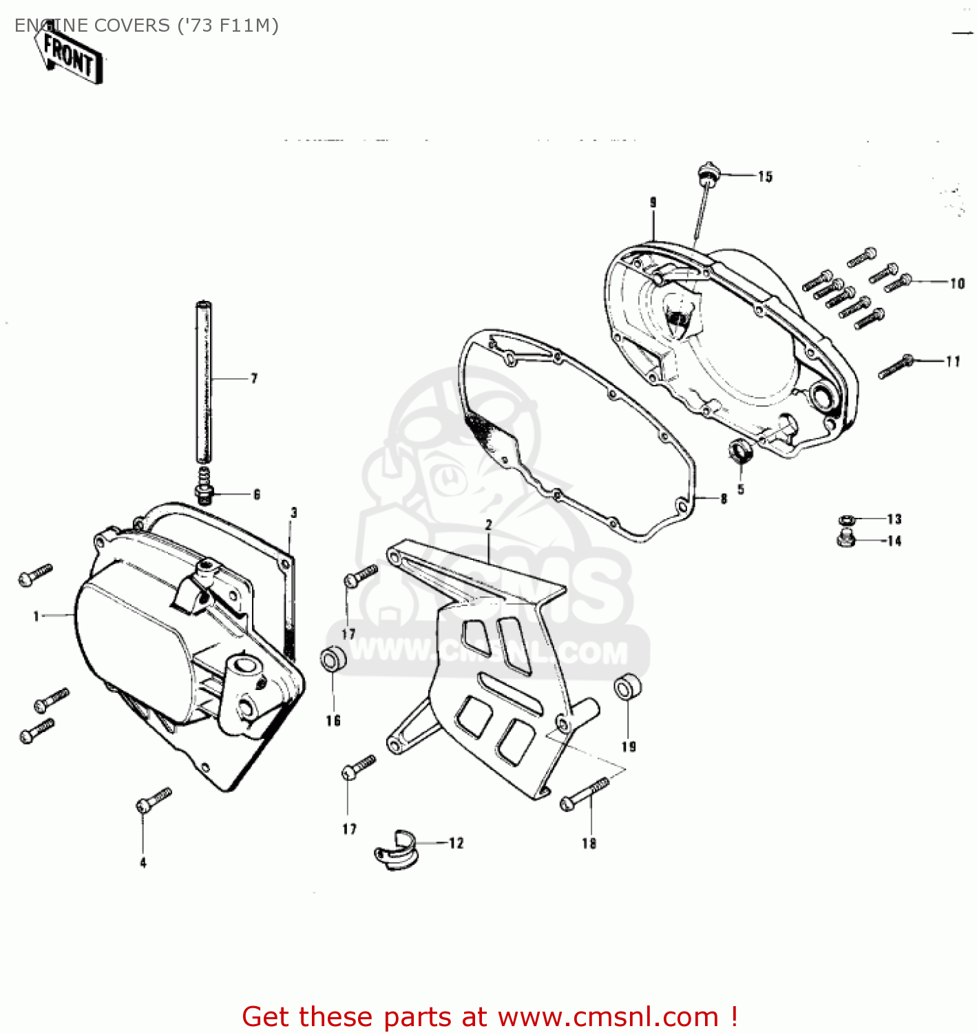 ENGINE COVERS ('73 F11M) F11M 1973 USA