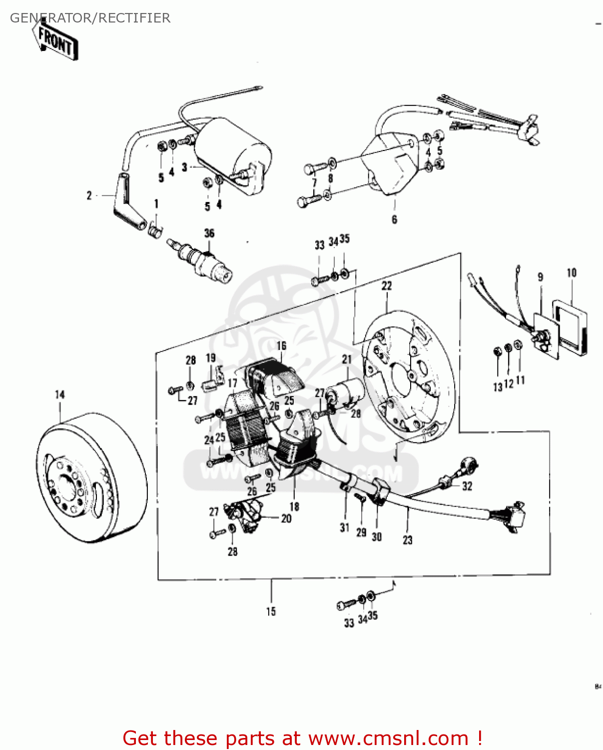 GENERATOR/RECTIFIER F11M 1973 USA