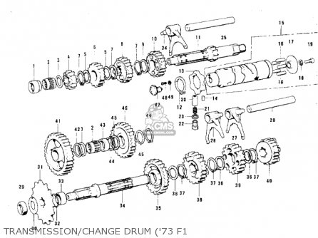 TRANSMISSION/CHANGE DRUM ('73 F1 - F11M 1973 USA