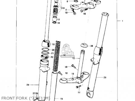 FRONT FORK ('73 F11M) - F11M 1973 USA