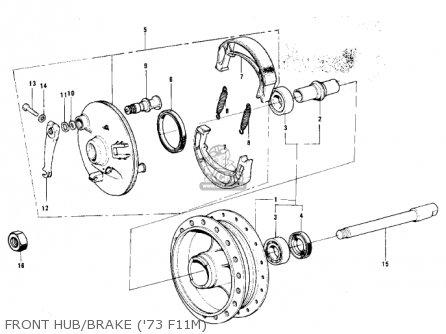 FRONT HUB/BRAKE ('73 F11M) - F11M 1973 USA