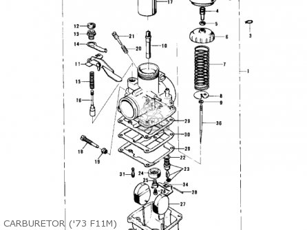 CARBURETOR ('73 F11M) - F11M 1973 USA
