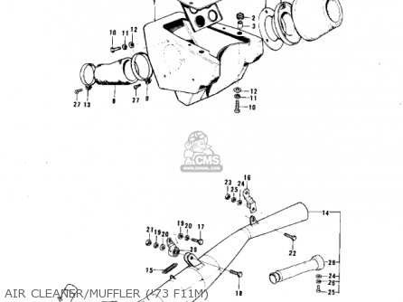AIR CLEANER/MUFFLER ('73 F11M) - F11M 1973 USA