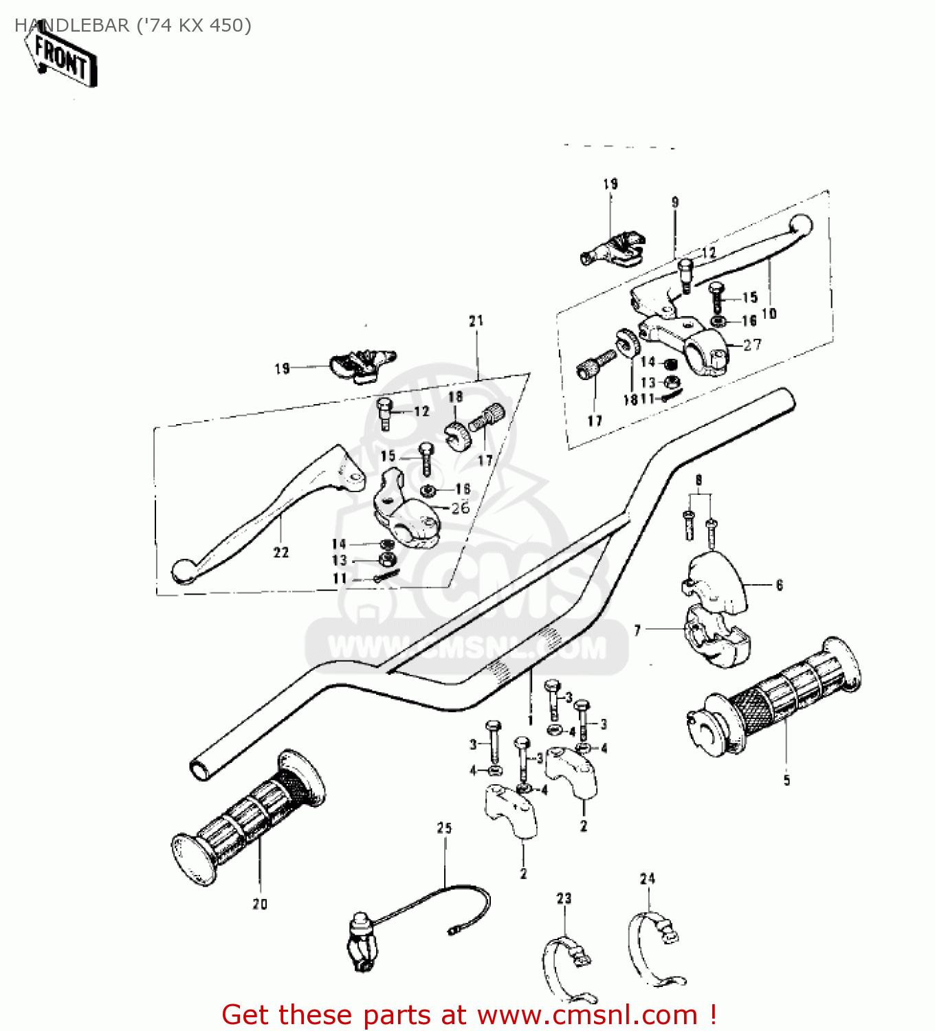 HANDLEBAR ('74 KX 450) F12MX 1973