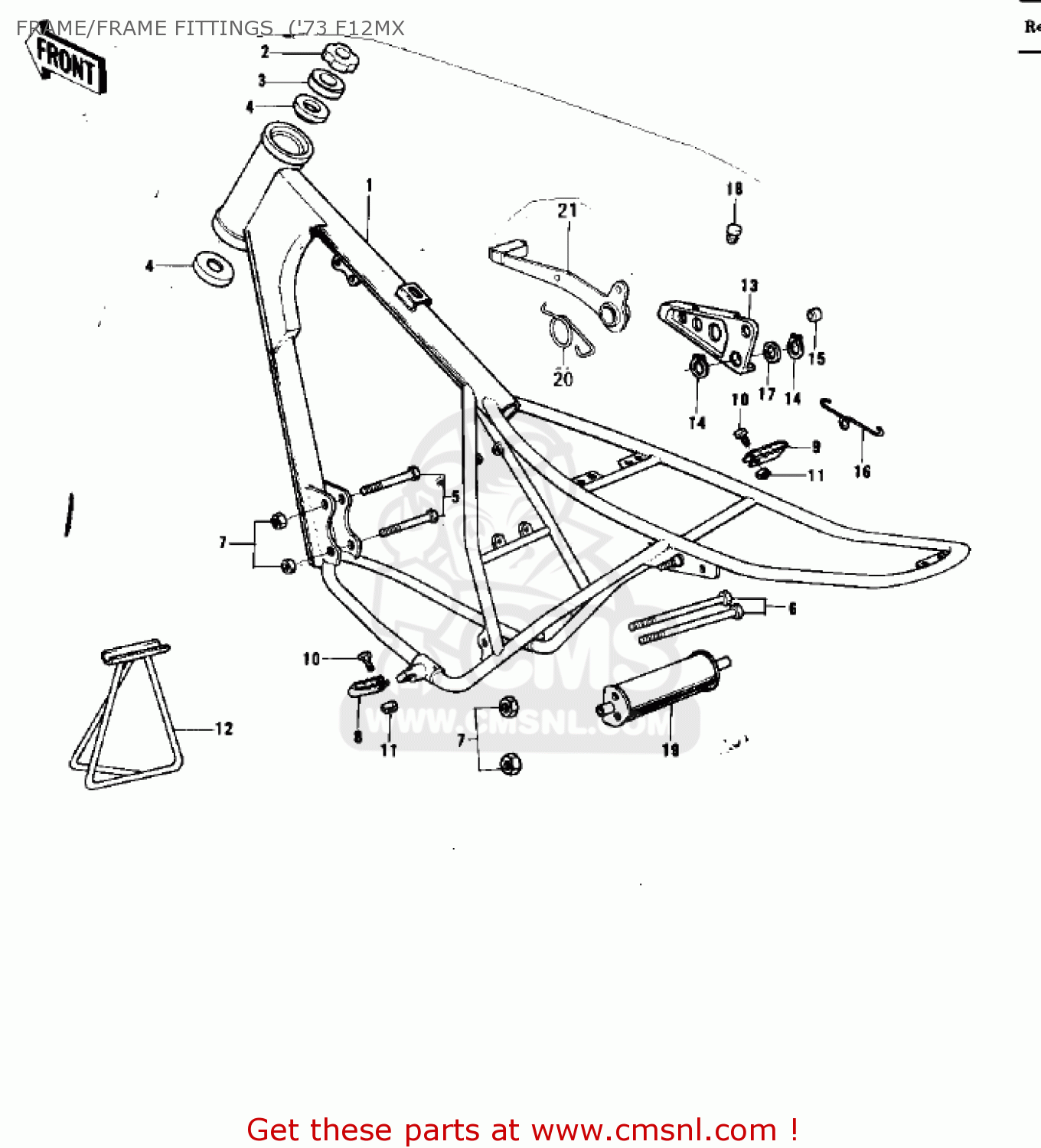 FRAME/FRAME FITTINGS  ('73 F12MX F12MX 1973