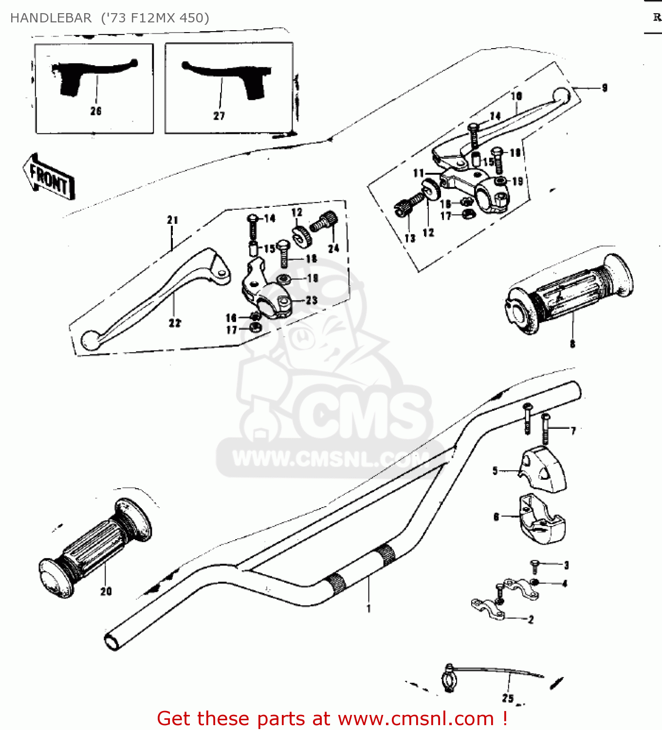 HANDLEBAR  ('73 F12MX 450) F12MX 1973