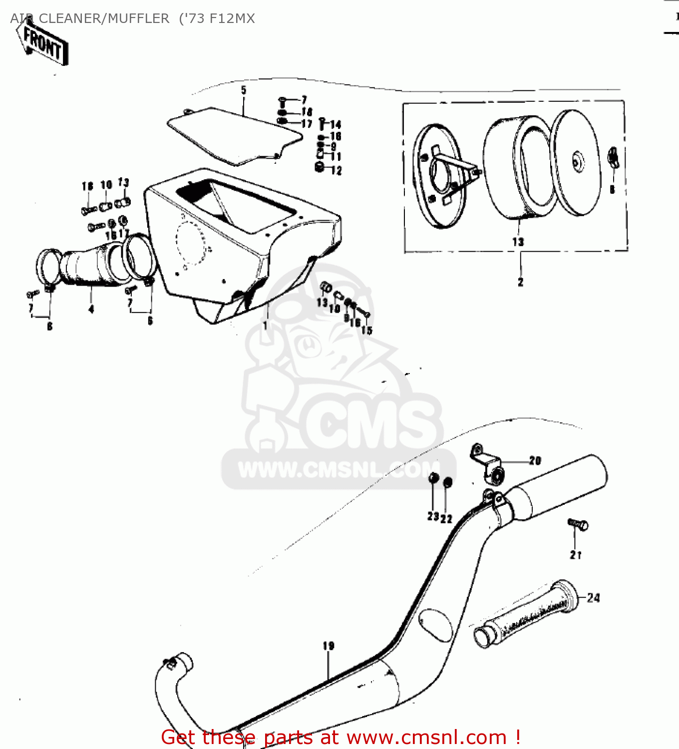 AIR CLEANER/MUFFLER  ('73 F12MX F12MX 1973