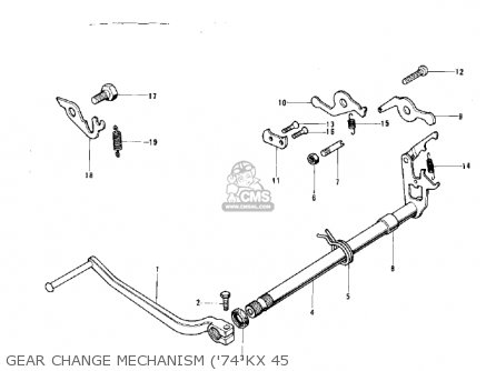 GEAR CHANGE MECHANISM ('74 KX 45 - F12MX 1973