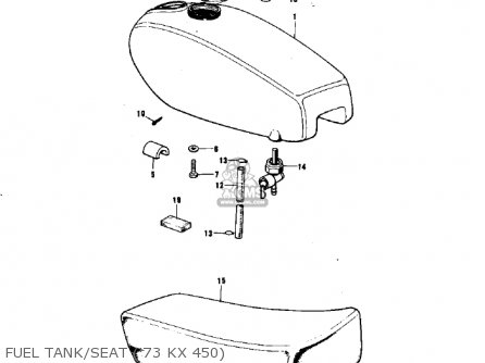 FUEL TANK/SEAT ('73 KX 450) - F12MX 1973