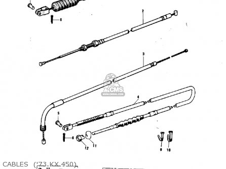 CABLES  ('73 KX 450) - F12MX 1973