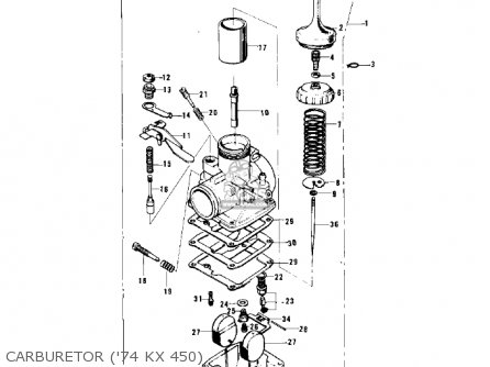 CARBURETOR ('74 KX 450) - F12MX 1973