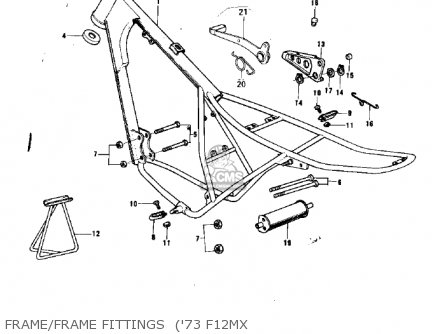 FRAME/FRAME FITTINGS  ('73 F12MX - F12MX 1973