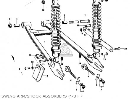 SWING ARM/SHOCK ABSORBERS ('73 F - F12MX 1973