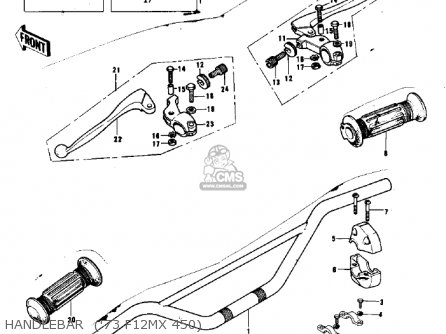 HANDLEBAR  ('73 F12MX 450) - F12MX 1973