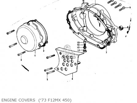 ENGINE COVERS  ('73 F12MX 450) - F12MX 1973
