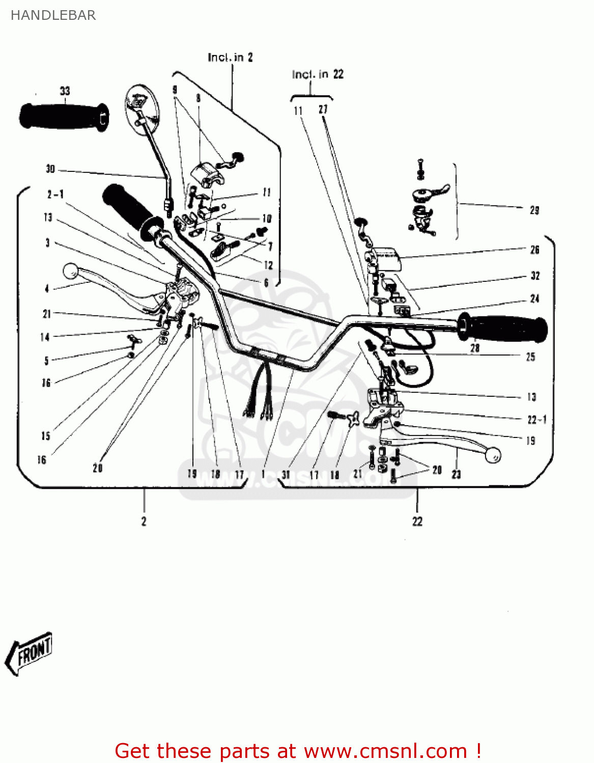 HANDLEBAR F3 BUSHWACKER 1968 AR USA