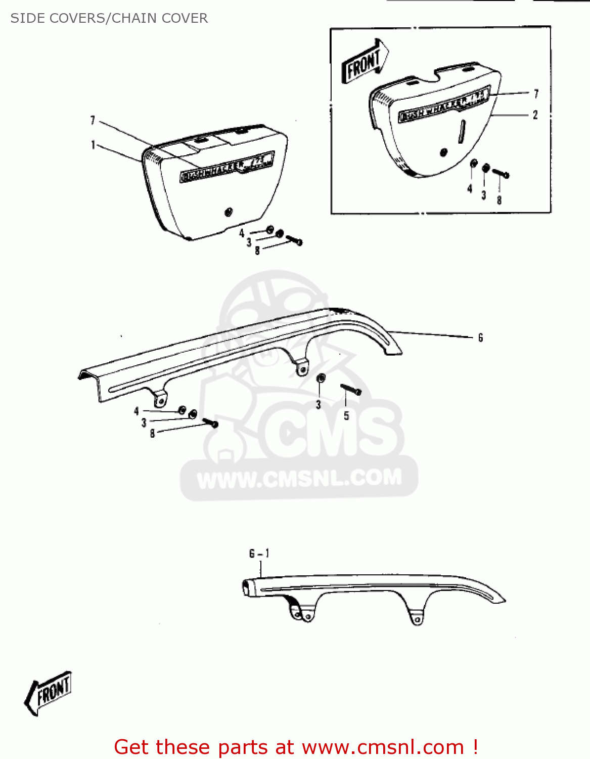 SIDE COVERS/CHAIN COVER F3 BUSHWACKER 1968 AR USA