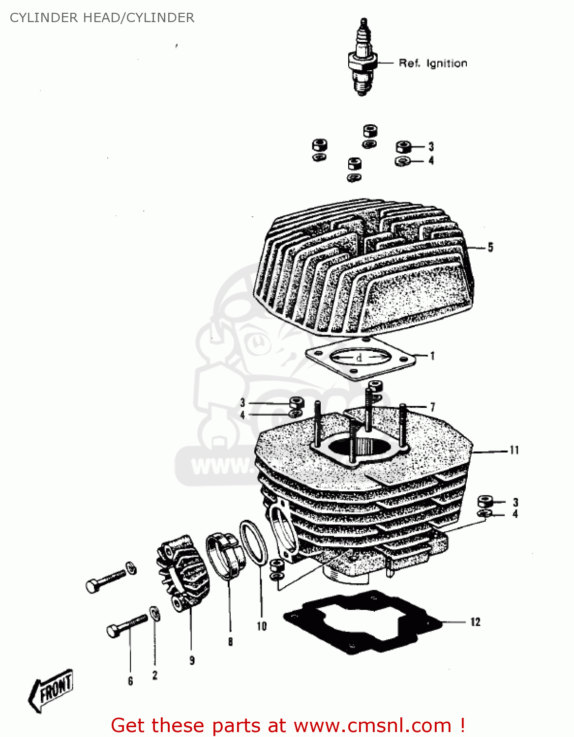 CYLINDER HEAD/CYLINDER F3 BUSHWACKER 1968 AR USA