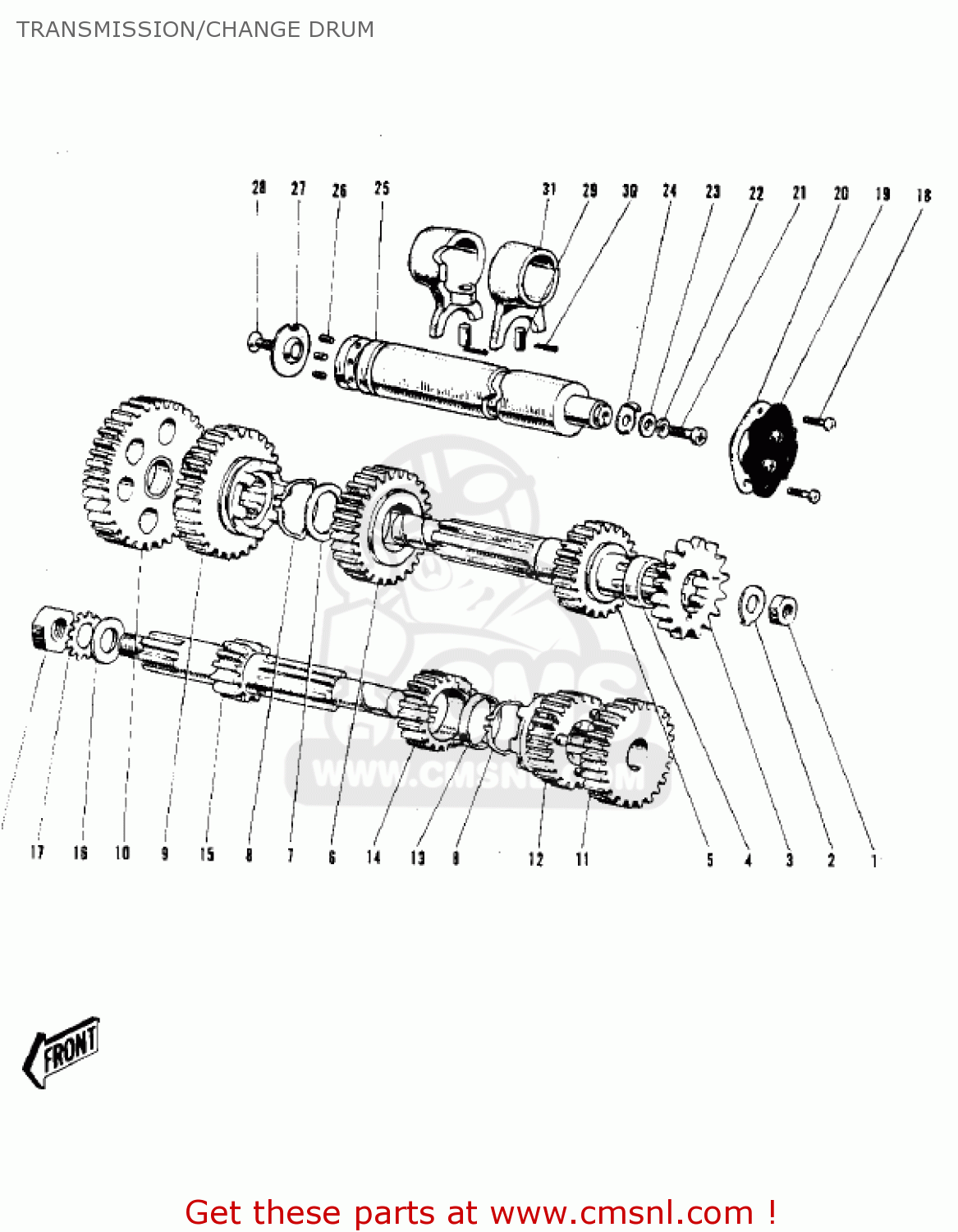 TRANSMISSION/CHANGE DRUM F3 BUSHWACKER 1968 AR USA