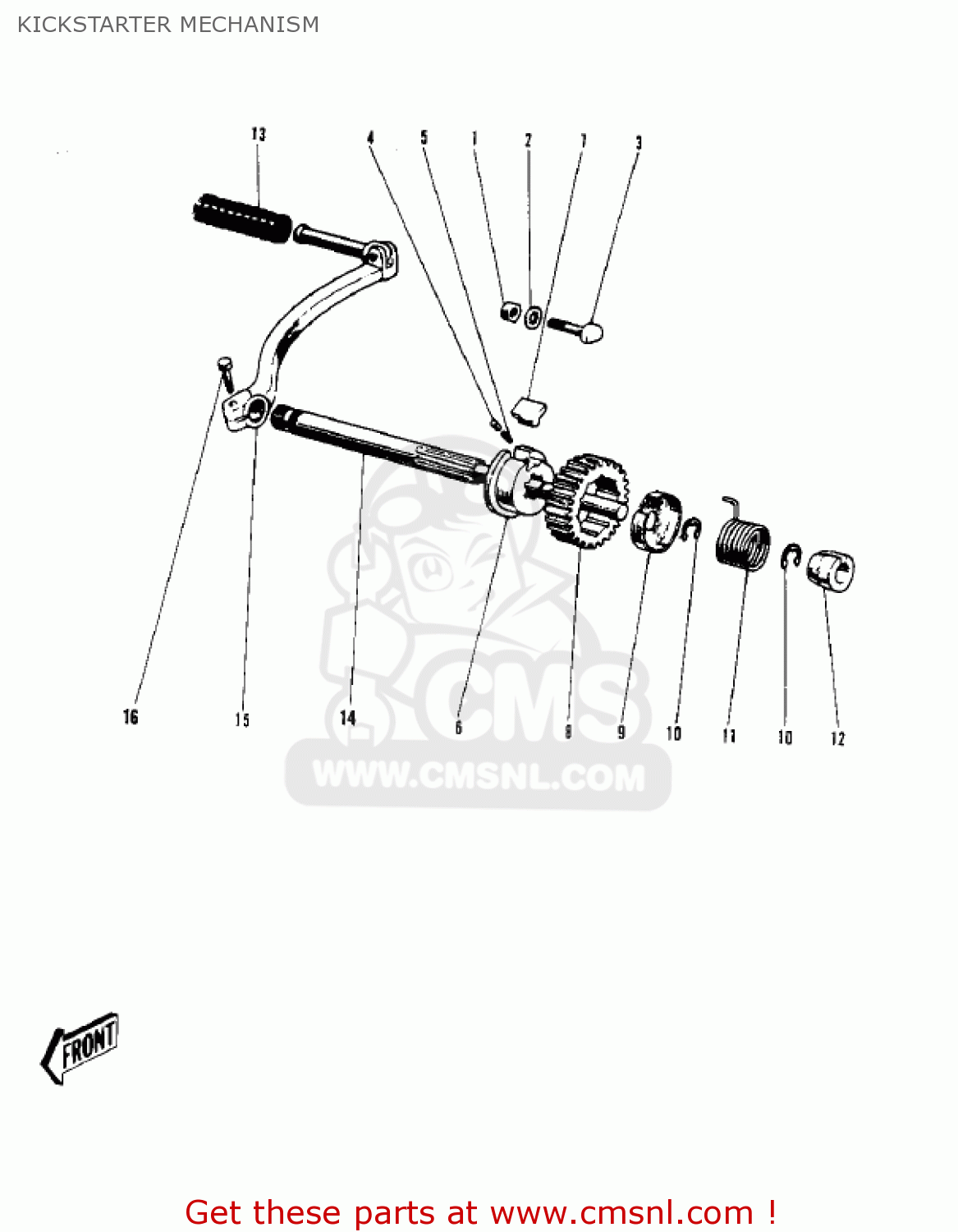 KICKSTARTER MECHANISM F3 BUSHWACKER 1968 AR USA