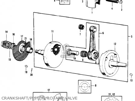 CRANKSHAFT/PISTON/ROTARY VALVE - F3 BUSHWACKER 1968 AR USA