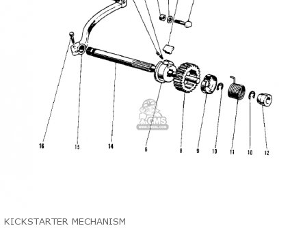 KICKSTARTER MECHANISM - F3 BUSHWACKER 1968 AR USA