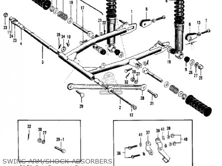 SWING ARM/SHOCK ABSORBERS - F3 BUSHWACKER 1968 AR USA