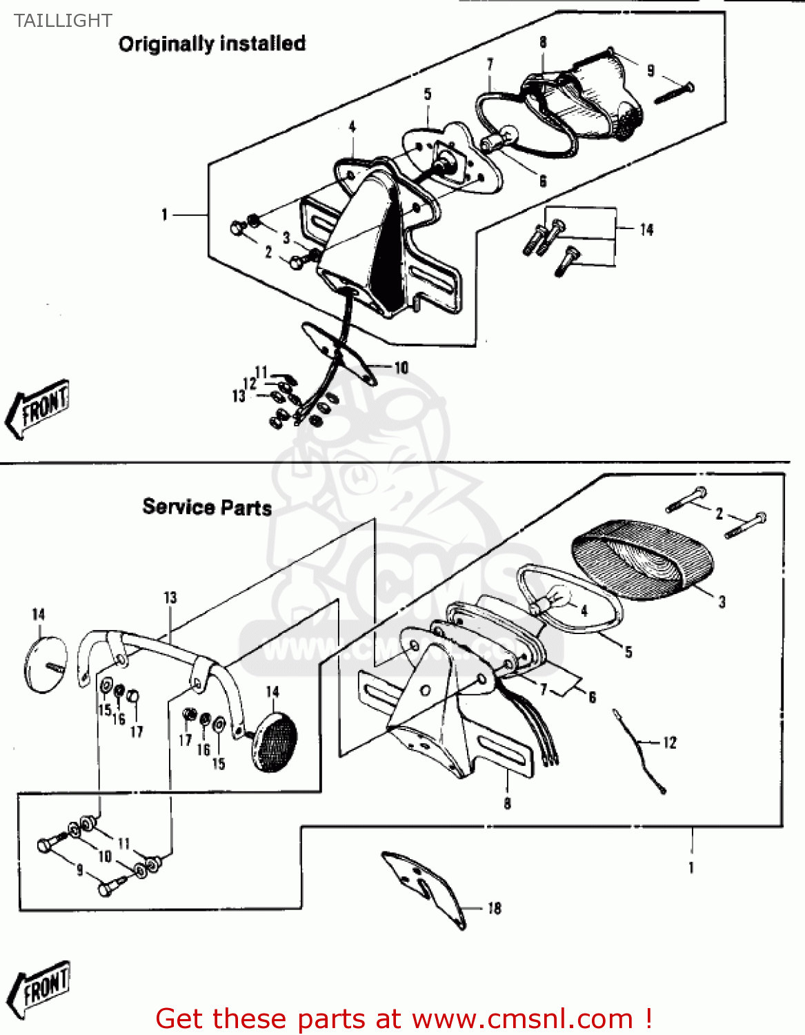 TAILLIGHT F3 BUSHWACKER 1970 AR USA