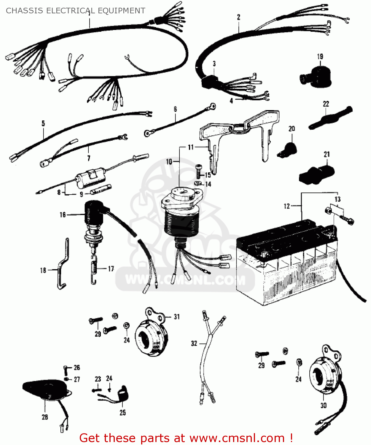 CHASSIS ELECTRICAL EQUIPMENT F3 BUSHWACKER 1970 AR USA