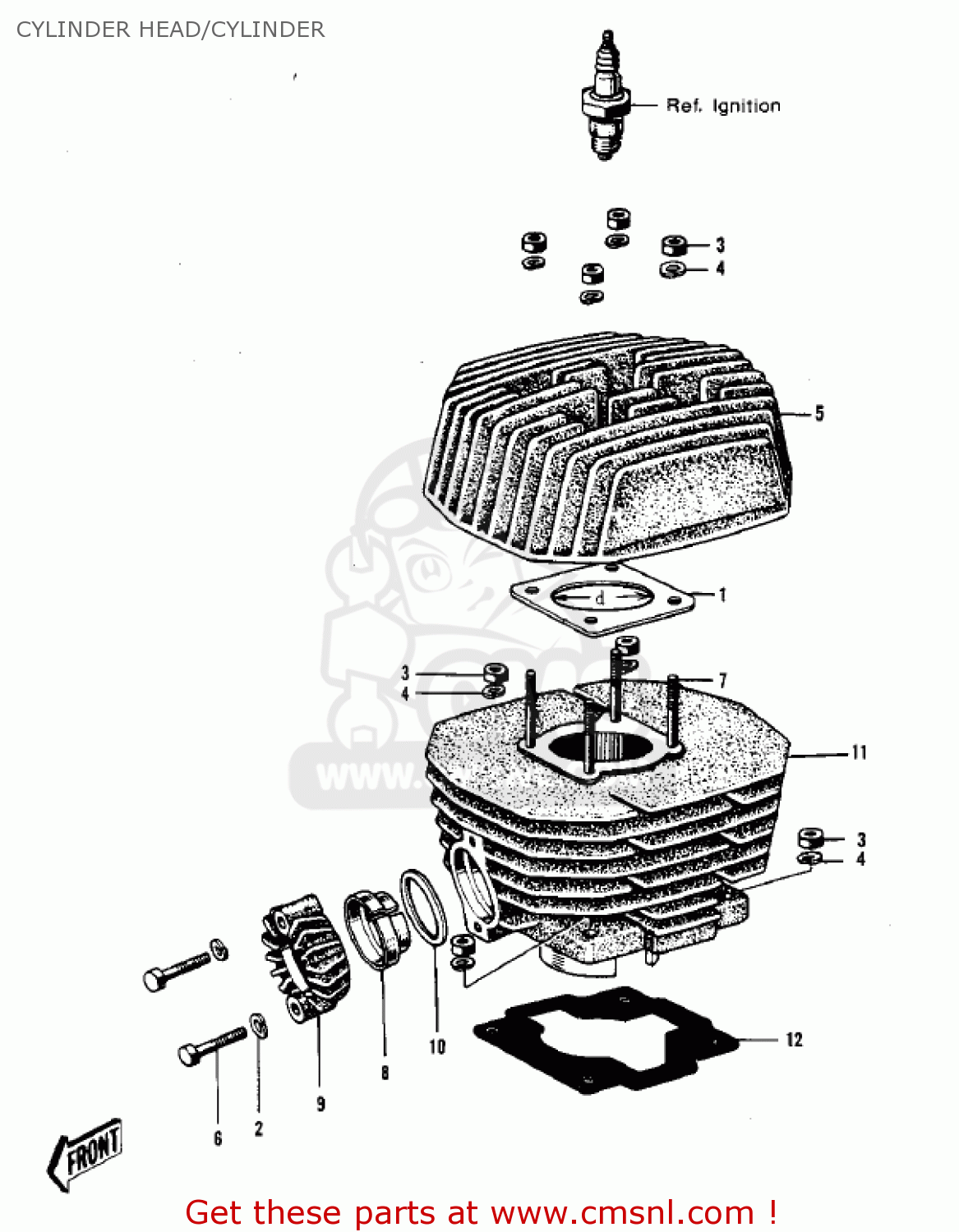 CYLINDER HEAD/CYLINDER F3 BUSHWACKER 1970 AR USA