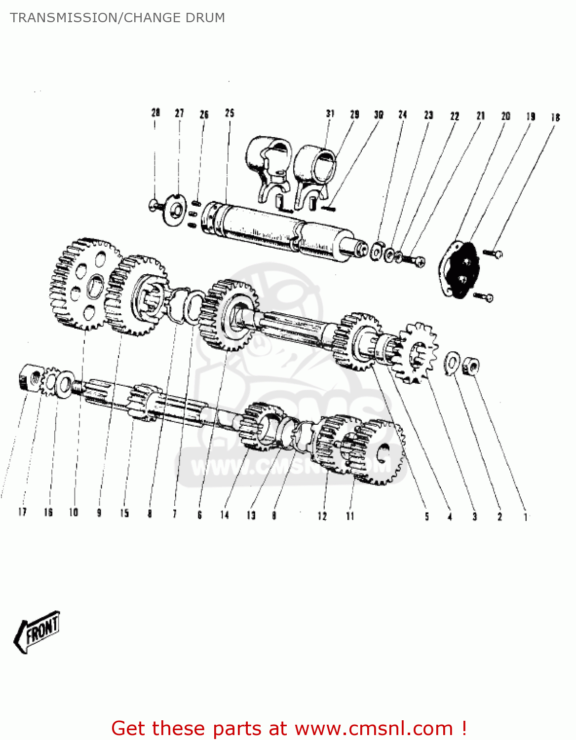 TRANSMISSION/CHANGE DRUM F3 BUSHWACKER 1970 AR USA