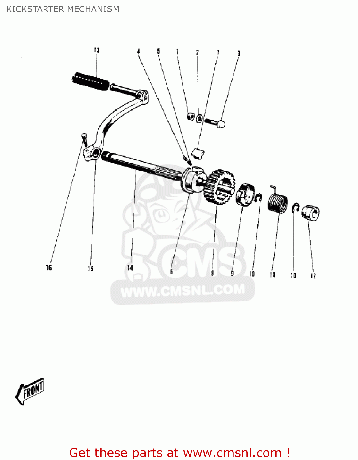 KICKSTARTER MECHANISM F3 BUSHWACKER 1970 AR USA