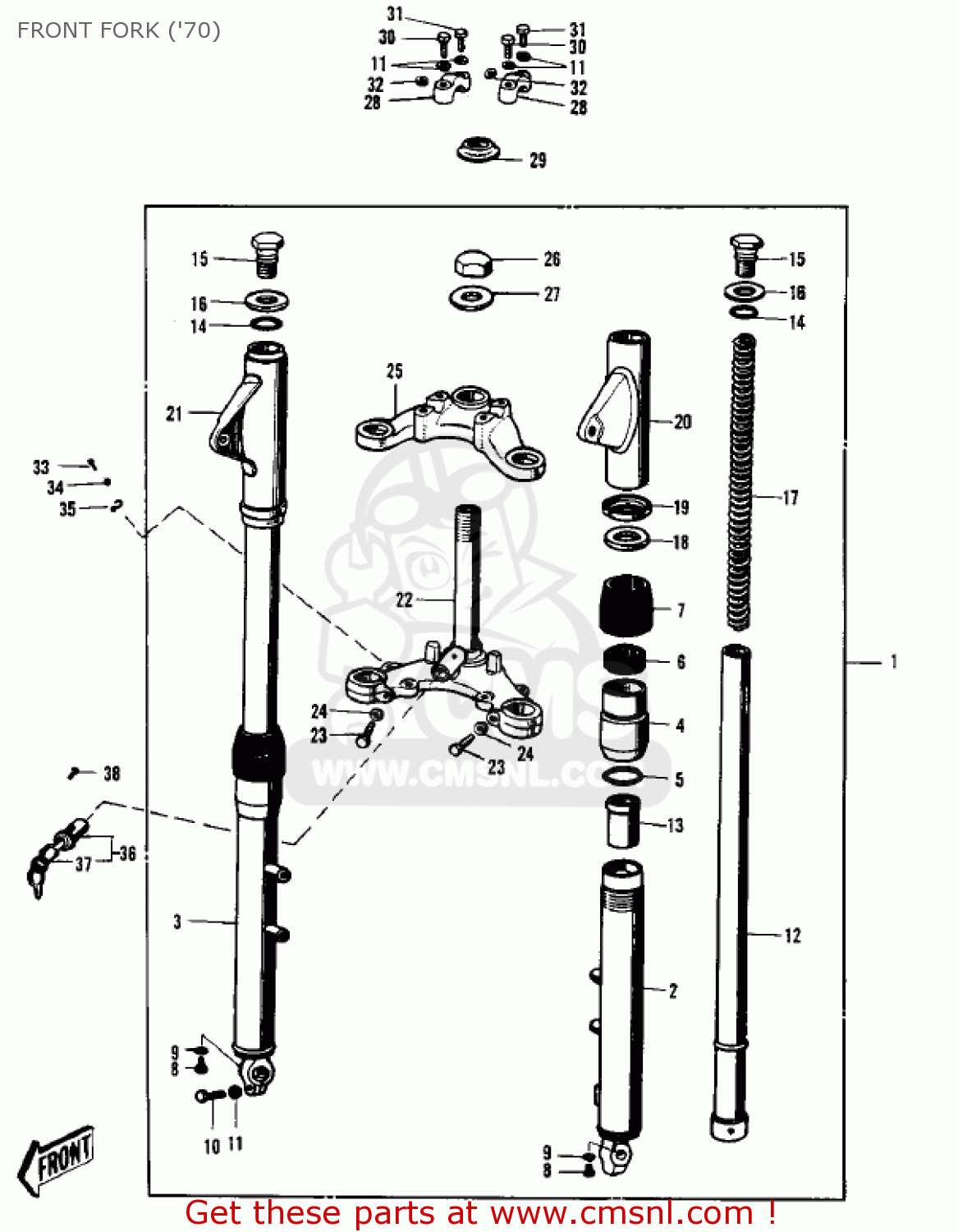 FRONT FORK ('70) F3 BUSHWACKER 1970 AR USA