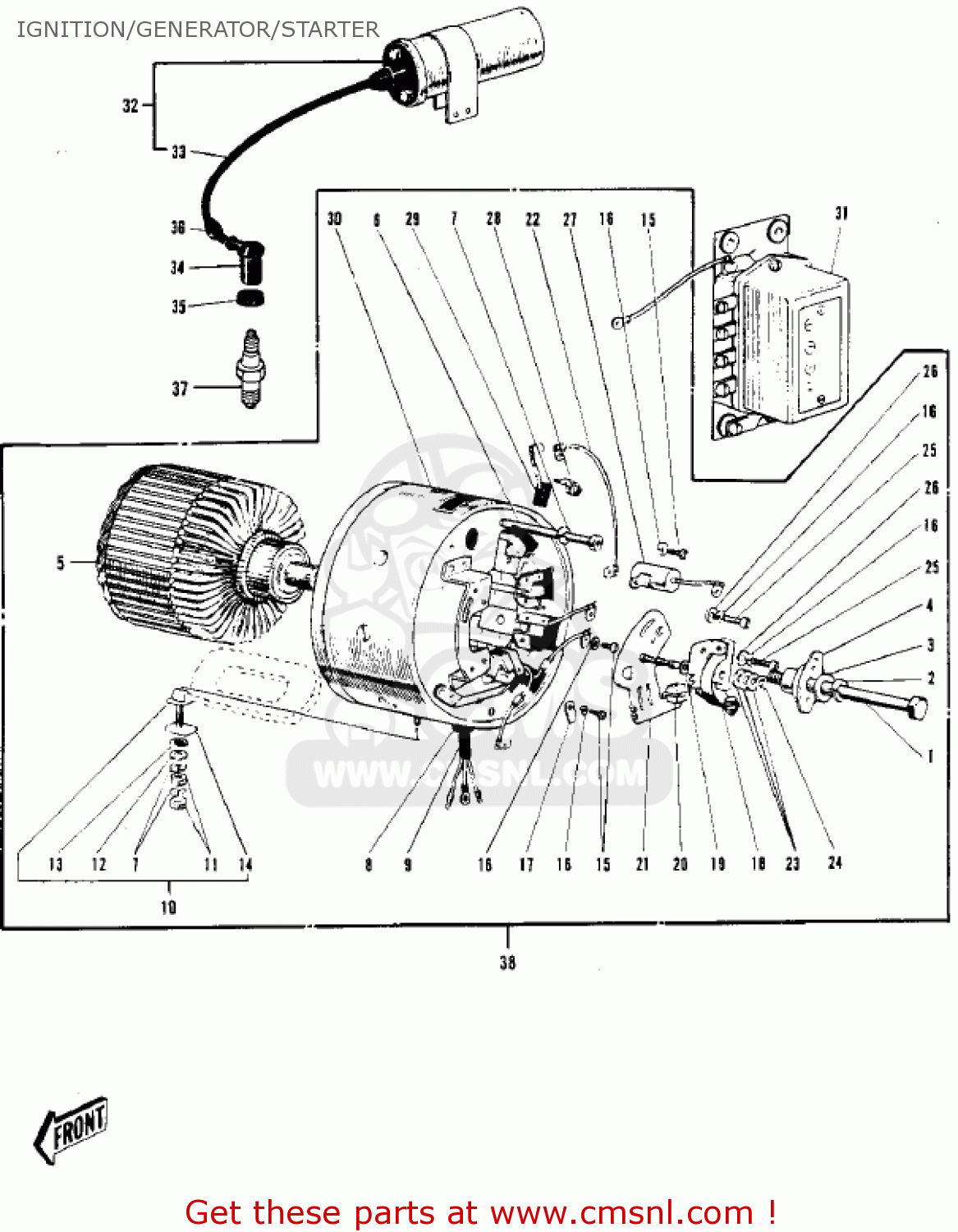 IGNITION/GENERATOR/STARTER F3 BUSHWACKER 1970 AR USA