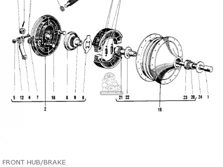 FRONT HUB/BRAKE - F3 BUSHWACKER 1970 AR USA