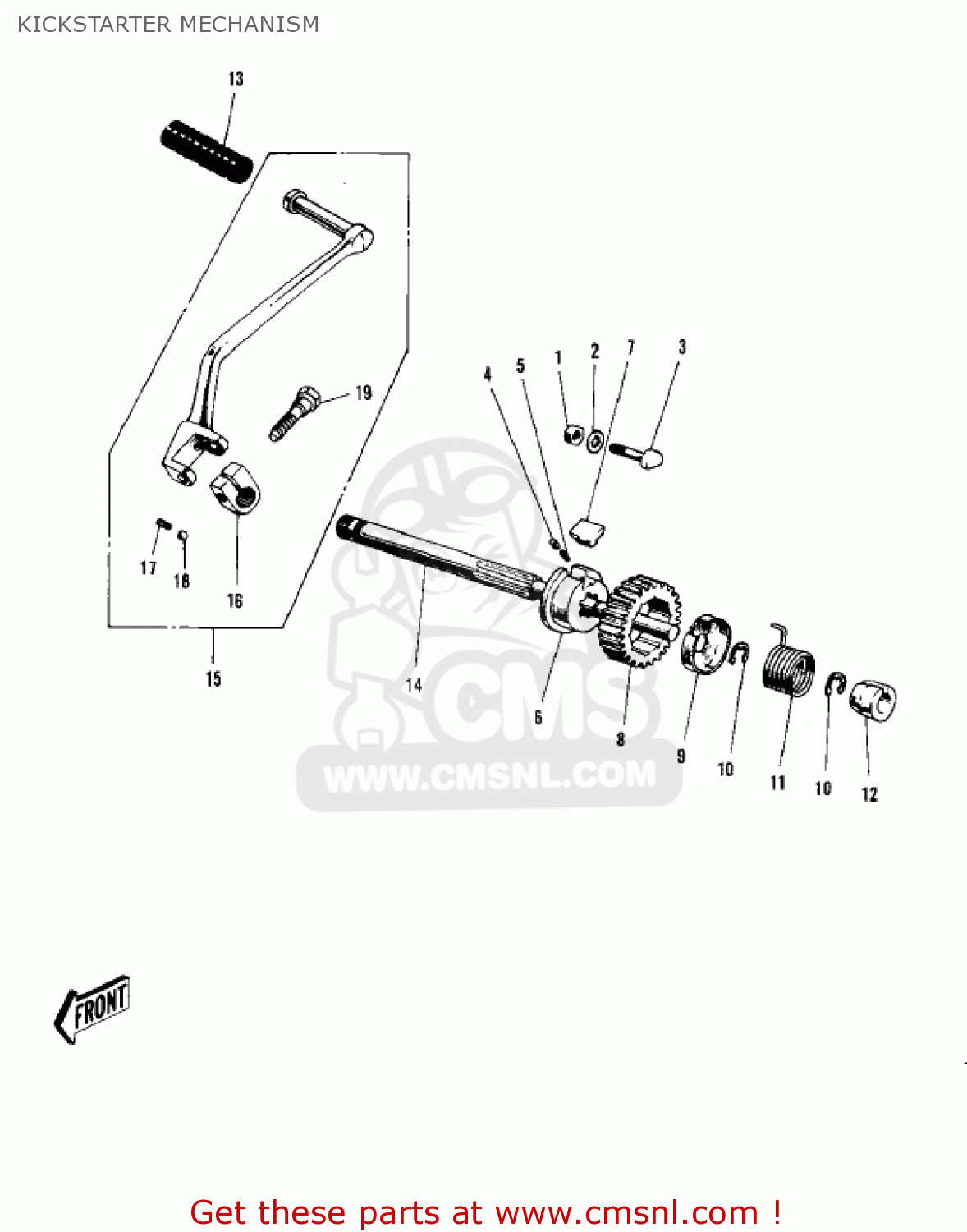KICKSTARTER MECHANISM F4 SIDEWINDER 1968 USA