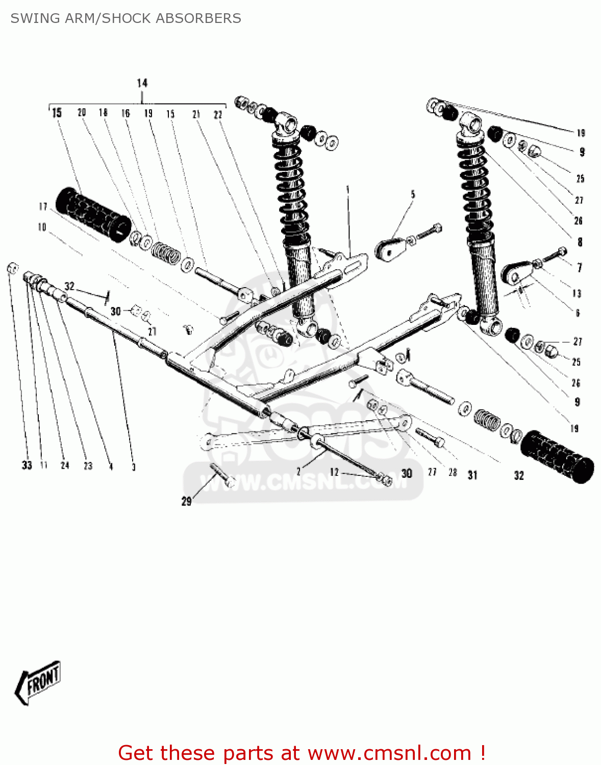 SWING ARM/SHOCK ABSORBERS F4 SIDEWINDER 1968 USA