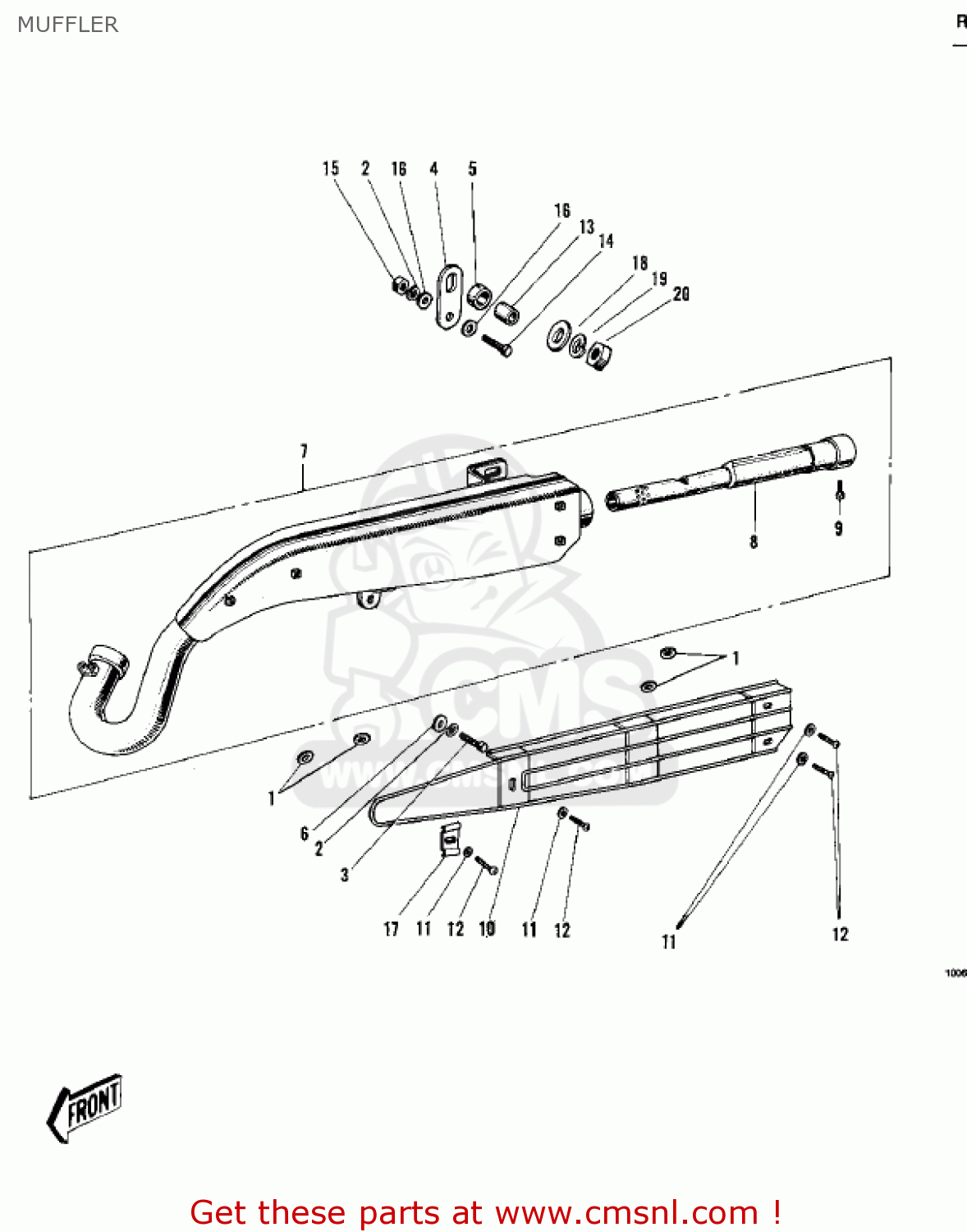 MUFFLER F4 SIDEWINDER 1968 USA