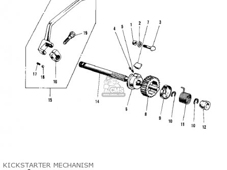KICKSTARTER MECHANISM - F4 SIDEWINDER 1968 USA