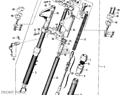 FRONT FORK - F4 SIDEWINDER 1968 USA