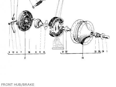 FRONT HUB/BRAKE - F4 SIDEWINDER 1968 USA