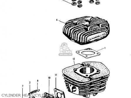 CYLINDER HEAD/CYLINDER - F4 SIDEWINDER 1968 USA