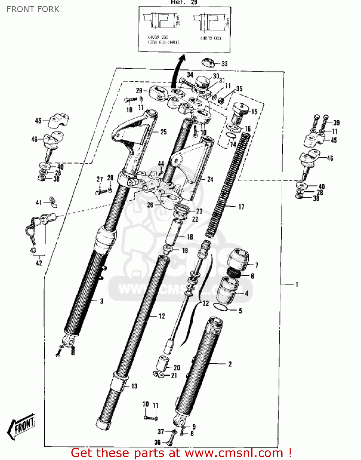 FRONT FORK F4 SIDEWINDER 1969 USA
